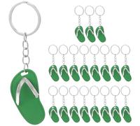 EPIGEIST 20pcs Creative EVA Slipper Keychains Bulk with Rings Hawaiian Style Key Pendants for Key Hanging Decor Birthday and Holiday Random Color
