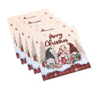 EPIGEIST 20pcs Disposable Christmas Dinner Napkins with Gnome Plaid Pattern Festive Paper Hand Towels for Xmas Party Table Decor Skin Friendly Serviettes for Holiday Celebrations and