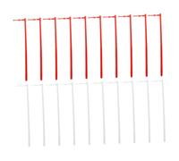 EPIGEIST 20pcs DIY Windmill Poles Solid Rods for Crafting Replacement Wind Spinner Parts in White and Red Sturdy Straight Rods for Garden Windmill Accessories and Custom Creations