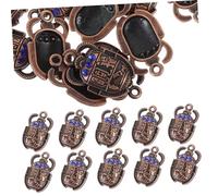 EPIGEIST 20pcs Egyptian Beetle Charms for DIY Jewelry Making Antique Scarab Pendant for Necklaces Bracelets Earrings Durable Craft Accessories