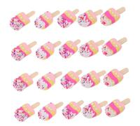 EPIGEIST 20pcs Polymer Clay Ice Cream Charms Realistic Dessert Cabochons for DIY Crafting Scrapbook Embellishments Hair Bow Centers Earrings and Phone Case Decorations Craft Supplies
