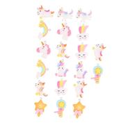 EPIGEIST 20Pcs Resin Cartoon Charms DIY Jewelry Pendants Lightweight Mini Unicorn Rainbow Cloud Craft Accessories for Necklace Bracelet Making Gifts