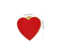 EPIGEIST 20pcs Small Gold Edged Heart Brooch Pins for Valentines Day Weddings and Events Elegant Solid Color Decoration for Clothing and Backpacks Versatile Love Themed Accessories