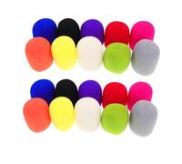 EPIGEIST 20pcs Thick Microphone Sponge Windscreen Covers Reusable Mic Protector Sleeve for Handheld Microphones Washable Wind Muff Sponge Screen for Karaoke and Ktv Performance