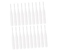 EPIGEIST 20pcs White Mini Eyebrow Brush and Interdental Nylon Toothbrush Set Portable Makeup Brush for Girls Eyelash Filling and Oral Care