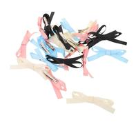 EPIGEIST 24 Pcs Hair Bows Fabric Ribbon Bowknot Barrettes with Secure Alligator Clips for Little Teens Women Easy Styling Hair Accessories in Black Pink Blue