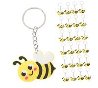 EPIGEIST 24pcs Cute Cartoon Bee Keychain Pendant Bee Charm for Bags Keys and Accessories Adorable Keyring for Women Boys and Girls and Party Favors