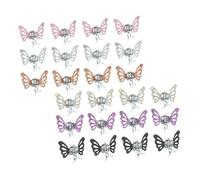 EPIGEIST 24pcs Small Alloy Butterfly Hair Clips Glitter Mini Claw Clips for Boys and Girls Girls Daily Use