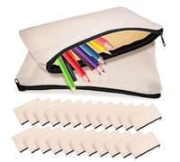 EPIGEIST 25Pcs Portable Canvas Zipper Pouches Multi Functional Travel Bags for Stationery Cosmetics Jewelry Storage Easy Clean Design Compact for Outdoor Use