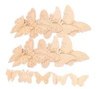 EPIGEIST 25Pcs Wooden Butterfly Cutouts DIY Craft Painting Blanks for Home Decorations Designs Each Unfinished Wood Shapes for Artistic Projects