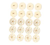 EPIGEIST 25Pcs Wooden Gyro DIY Craft for Unpainted Natural Wood Tops for Hand-eye Coordination Creative Spinning for Birthday Parties and Holiday Fun