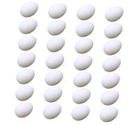 EPIGEIST 28pcs Solid Plastic Artificial Pigeon Eggs Reusable Fake Bird Eggs for DIY Decorative Crafts and Hatching Induced Use