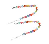 EPIGEIST 2pcs Adjustable Beaded Dog Collar for Puppies Small Dogs Non-fading Candy Color Pet Necklace with Secure Buckle Soft Skin-friendly Material for Weddings and Festivals