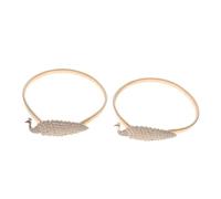 EPIGEIST 2pcs Adjustable Metal Peacock Curtain Tiebacks Decorative Drapery Binding Straps with Strong Elasticity for Home Office Window Treatment