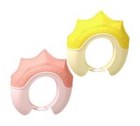 EPIGEIST 2pcs Adjustable Showering Hat Silicone Bath Caps for Ear Eye Protection Lightweight Shampoo Hat for Haircuts and Sun Shading
