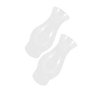 EPIGEIST 2pcs Antique Oil Lamp Chimney Glass Replacement for Kerosene Lamps Retro Clear Vintage Shade with Excellent Light Diffusion for Home Decor