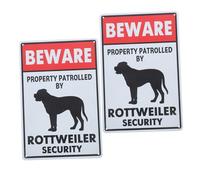EPIGEIST 2pcs Beware of Dog Signs for Fence Outdoor Warning Property Plaques with Bold Lettering Security Notice for Rottweiler Protection Easy to Install Gate and Door Warning