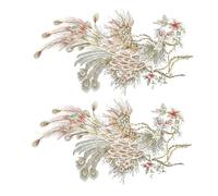 EPIGEIST 2Pcs Bird Embroidered Applique Sewing Patches Chinese Style Embroidery Patches for Clothes Bags Jackets DIY Craft Accessories