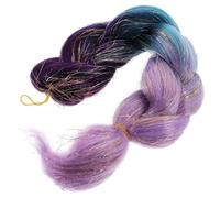 EPIGEIST 2pcs Braided Ponytail Extension with Tinsel Braiding Hair Natural Looking Long Synthetic Hair Piece for Women for Cosplay and Festivals