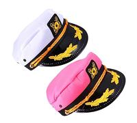 EPIGEIST 2pcs Captain Beret Sailor Hat Summer Costume Accessory for Men Women for Role Play Cosplay and Themed Parties Lightweight and Stylish Design