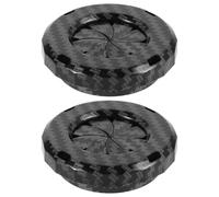 EPIGEIST 2pcs Carbon Fiber Car Start Stop Engine Button Cover Protector, Rotary Push Start Switch Guard Trim Ring, Hidden Ignition Switch Decorative Cap for Automotive Interior