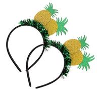 EPIGEIST 2pcs Creative Pineapple Hairband Lightweight Yellow Fruit Styled Headband Festive Party Hair Accessory for Women