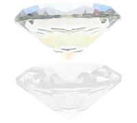 EPIGEIST 2pcs Crystal Diamond Manicure Photo Props Iridescent 80mm Glass Decorations for Nail Art Photography and Wedding Showcase