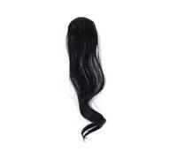 EPIGEIST 2PCS Curly Wig Bangs Hair Pieces for Women High Temperature Fiber Long Wave Fake Hair Extensions Natural Black and Black Brown Comfortable and Fashionable Daily Wear