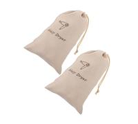 EPIGEIST 2pcs Drawstring Burlap Hair Dryer Bags for Travel Soft Storage Organizer Hair Tool Cases Drawstring for Handbags and Home Use