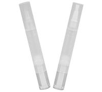 EPIGEIST 2pcs Empty Nail Oil Pens Refillable Cuticle Care Tubes for Nail Nutrition Oil and Eyelash Growth Liquids Travel Manicure Bottles with Brush and Tongue Tip