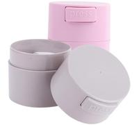 EPIGEIST 2pcs Eyelash Glue Holder Storage Jars with Seal Caps, Eyelash Extension Glue Container for Lash Adhesive Preservation, Pink Grey, Suitable for Professional Beauty Salon and Home