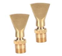 EPIGEIST 2pcs Fan Shaped Fountain Nozzle Heads Copper Water Spray for Outdoor Ponds Quiet Landscape Accessories Creating Stunning Water Curtain Effects