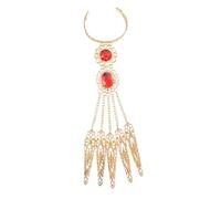 EPIGEIST 2pcs Five-finger Nail Covers with Wrist Chain Finger Accessories for Women Stage Dance Performance Props Hollow Out Stylish Design