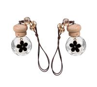 EPIGEIST 2pcs Glass Car Perfume Pendant Refillable Hanging Essential Oil Diffuser Bottles Car Air Freshener Bulk Empty Travel Spray Bottle