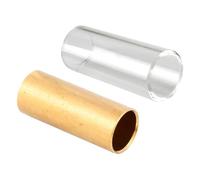 EPIGEIST 2pcs Glass Metal Guitar Slides Acoustic Electric Bass Guitarist Accessories Comfort Fit Glass Material