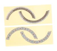 EPIGEIST 2pcs Guitar Sound Hole Rosette Decal Stickers Set, Four-leaf Clover Grid Pattern, Acoustic Classical Guitar Soundhole Decoration Accessories