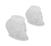 EPIGEIST 2pcs Halloween Silicone Skull Molds for Candle Making and Resin Casting Flexible Skull Soap Mold for DIY Crafts Wax Melt and Epoxy Clay Soft Silicone for Easy Demolding Family