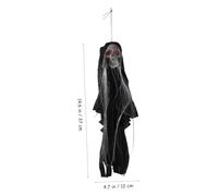 EPIGEIST 2pcs Halloween Skeleton Decorations Glow Dark with Sound Control Hanging Ghost Ornaments for Indoor Outdoor Haunted House Party