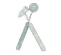 EPIGEIST 2pcs Handheld Jade Facial Massaging Tools Portable Muscle Relaxation Hammers Lightweight Body Massagers for Circulation Boost and Fatigue Relief at Home