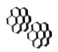 EPIGEIST 2pcs Hexagonal Plastic Garden Paving Molds Concrete Stepping Maker for DIY Patio Walkway Path Crafting