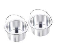 EPIGEIST 2Pcs High Temperature Resistant Hair Removal Wax Melting Pot Non-stick Aluminum Inner Wax Heater Container with Handle Safe and Easy to Clean Accessory for Melting Machines