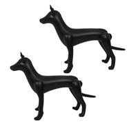 EPIGEIST 2pcs Inflatable Dog Mannequin Display Stand 0.18mm Black PVC Large Dog Model for Pet Clothing Rack Boutique Retail Store Counter Display