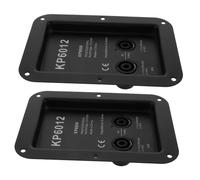 EPIGEIST 2pcs Iron Speaker Jack Plate Dual Audio Connector Terminal Board for Stage Speaker Wiring Back Panel Spring Cup Binding Post Connector