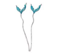 EPIGEIST 2pcs Irregular Mermaid Tail Alloy Hair Sticks Lightweight Artistic Hairpins for Women Travel-friendly Buns Wedding Party Hair Accessories Elegant Gift