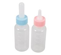 EPIGEIST 2pcs Kitten Nursing Bottle Puppy Feeder Bottle with Safe Silicone Ergonomic Design for Small Animals Dog Nursing and Goat Milk Feeding