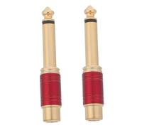 EPIGEIST 2PCS Male to Rca Female Audio Adapter with Connector Red Mono Jack for Theater Sound Transmission Dj and Professional Audio Equipment Compatibility