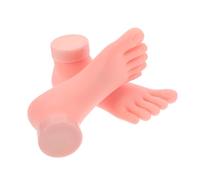 EPIGEIST 2pcs Manicure Practice Foot Model Realistic Silicone Foot Nail Art Training Fake for Practice Displaying Nail Art