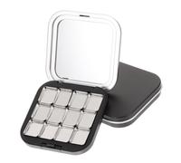 EPIGEIST 2pcs Matte Black Magnetic Empty Eyeshadow Palette Pan Tray Reusable Makeup Case for Women Blush Lip Balm Eyebrow Powder Storage and Salon Use