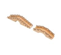 EPIGEIST 2PCS Miniature Wooden Arch Bridge Model DIY Craft Kit Rustic Wood Construction with High Realism for Micro Landscape Garden Decorations Bonsai Ornament Easy Assembly