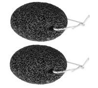 EPIGEIST 2pcs Natural Pumice Stone Callus Remover for Feet Exfoliation and Hard Skin Removal Ergonomic Small Foot File with Hanging Thread for Easy Drying and Convenient Pedicure at Home